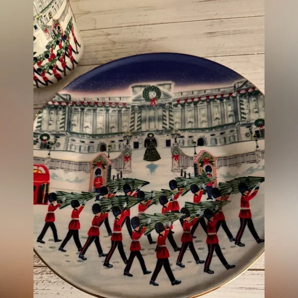 Anthropologie Holiday In The City London Christmas Mug and Dessert Plate Set Mugs